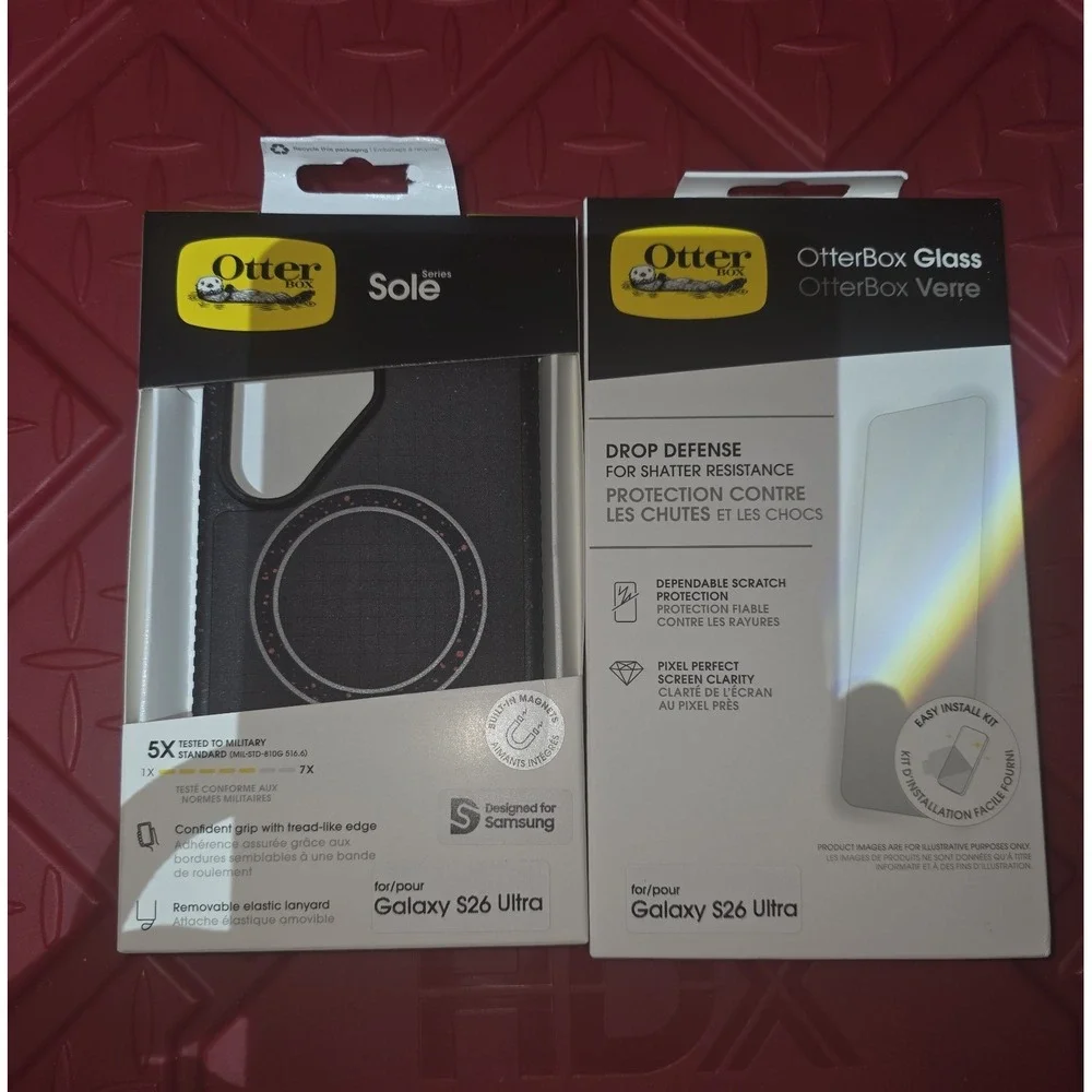 OtterBox Galaxy S26 Ultra Sole Case + Screen Protector Bundle Midnight Black NEW